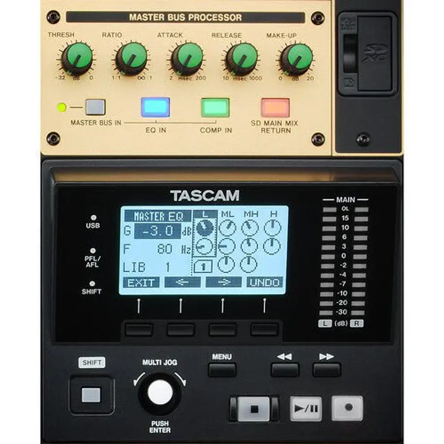 Tascam Model 2400 - Consola de grabación analógica de 24 pistas con interfaz de audio 10