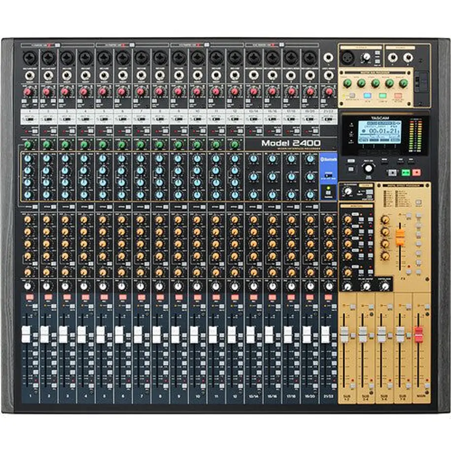 Tascam Model 2400 - Consola de grabación analógica de 24 pistas con interfaz de audio 1