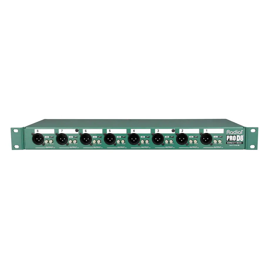 Radial Pro D8 - Caja directa pasiva de 8 canales para montaje en rack 1