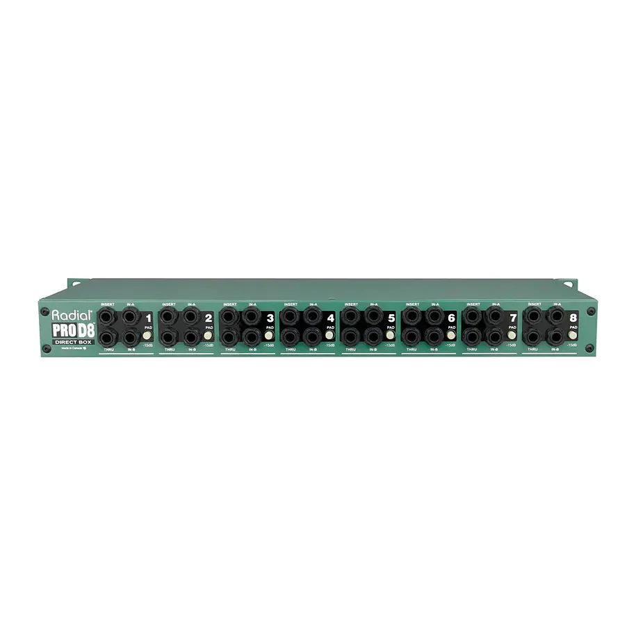 Radial Pro D8 - Caja directa pasiva de 8 canales para montaje en rack 2