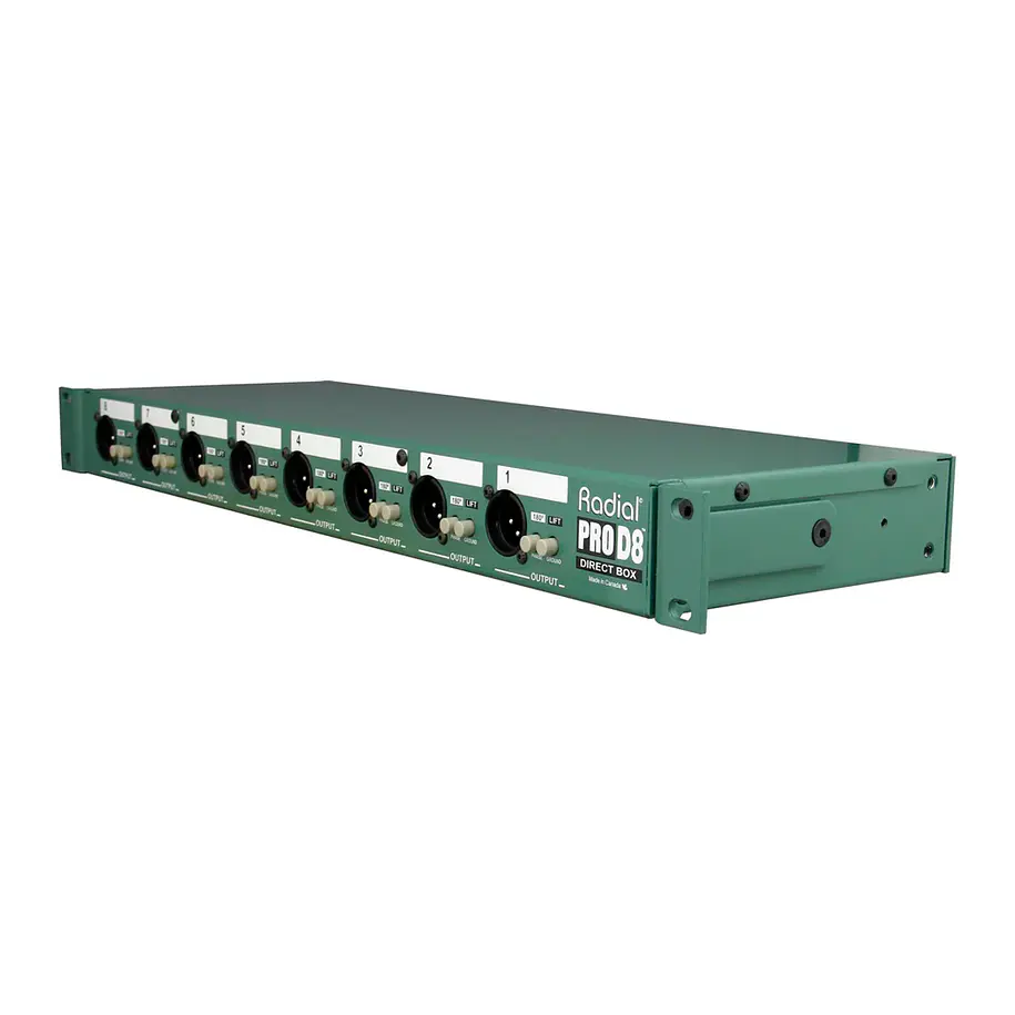 Radial Pro D8 - Caja directa pasiva de 8 canales para montaje en rack 3
