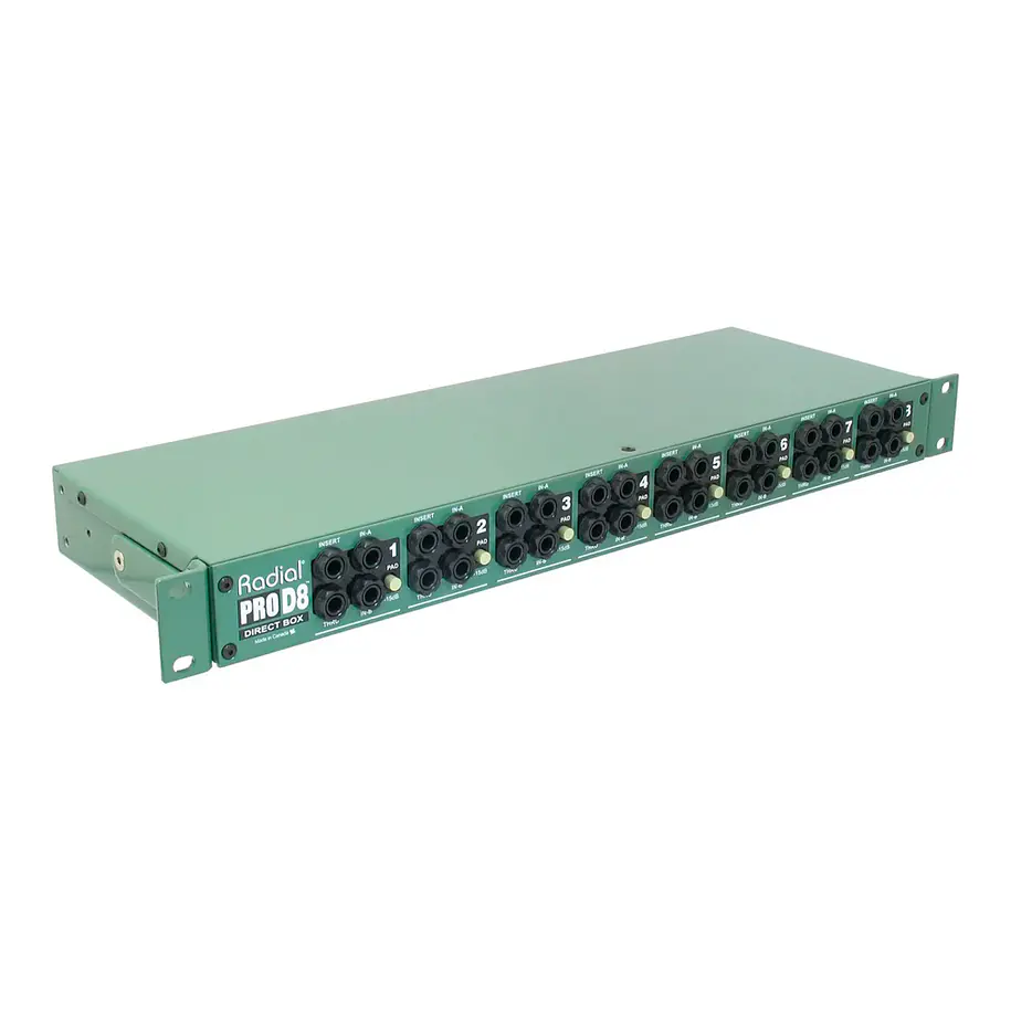 Radial Pro D8 - Caja directa pasiva de 8 canales para montaje en rack 4