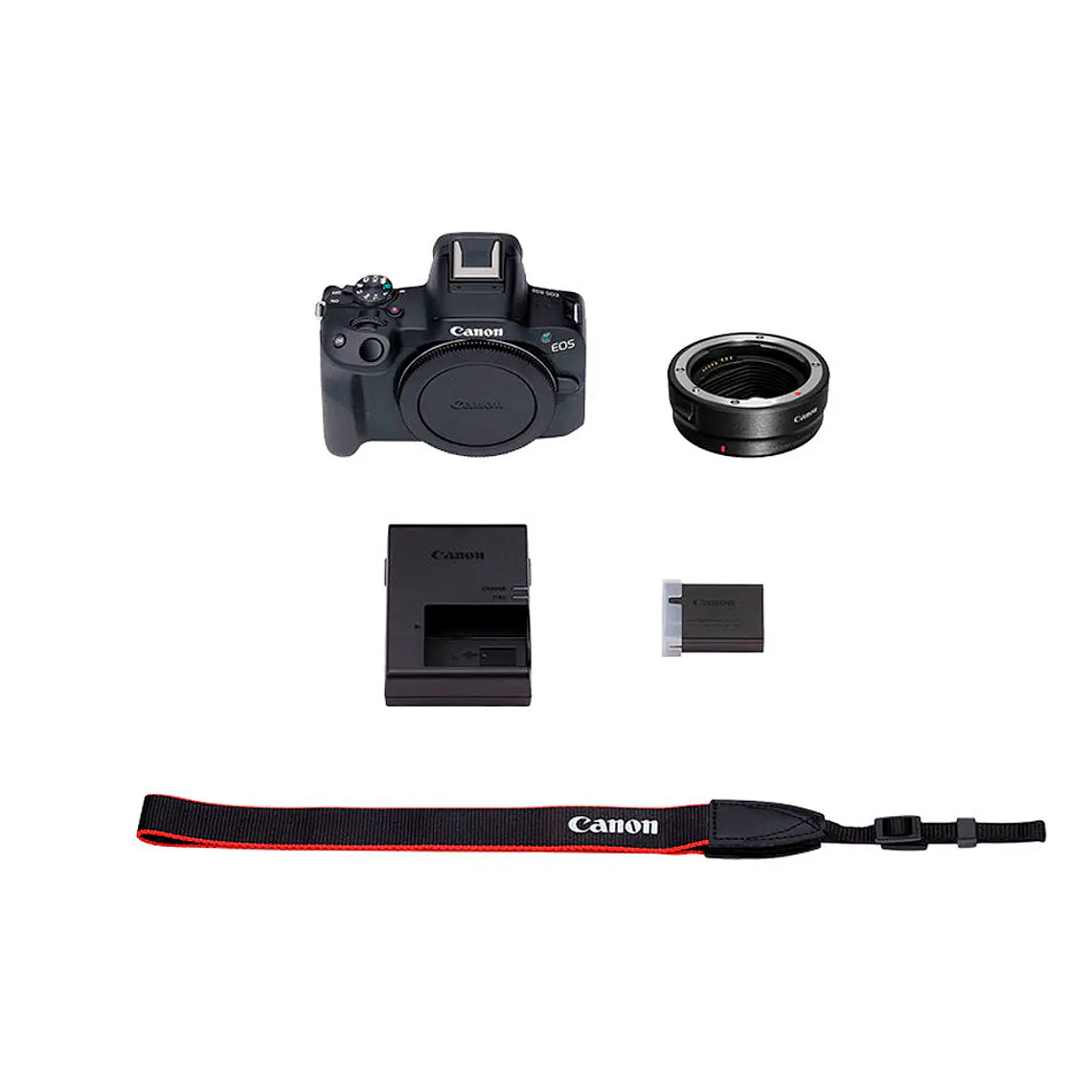 Canon R50 Cuerpo de Cámara Con Adaptador Lentes EF a Cuerpo R50 Starter Kit 2