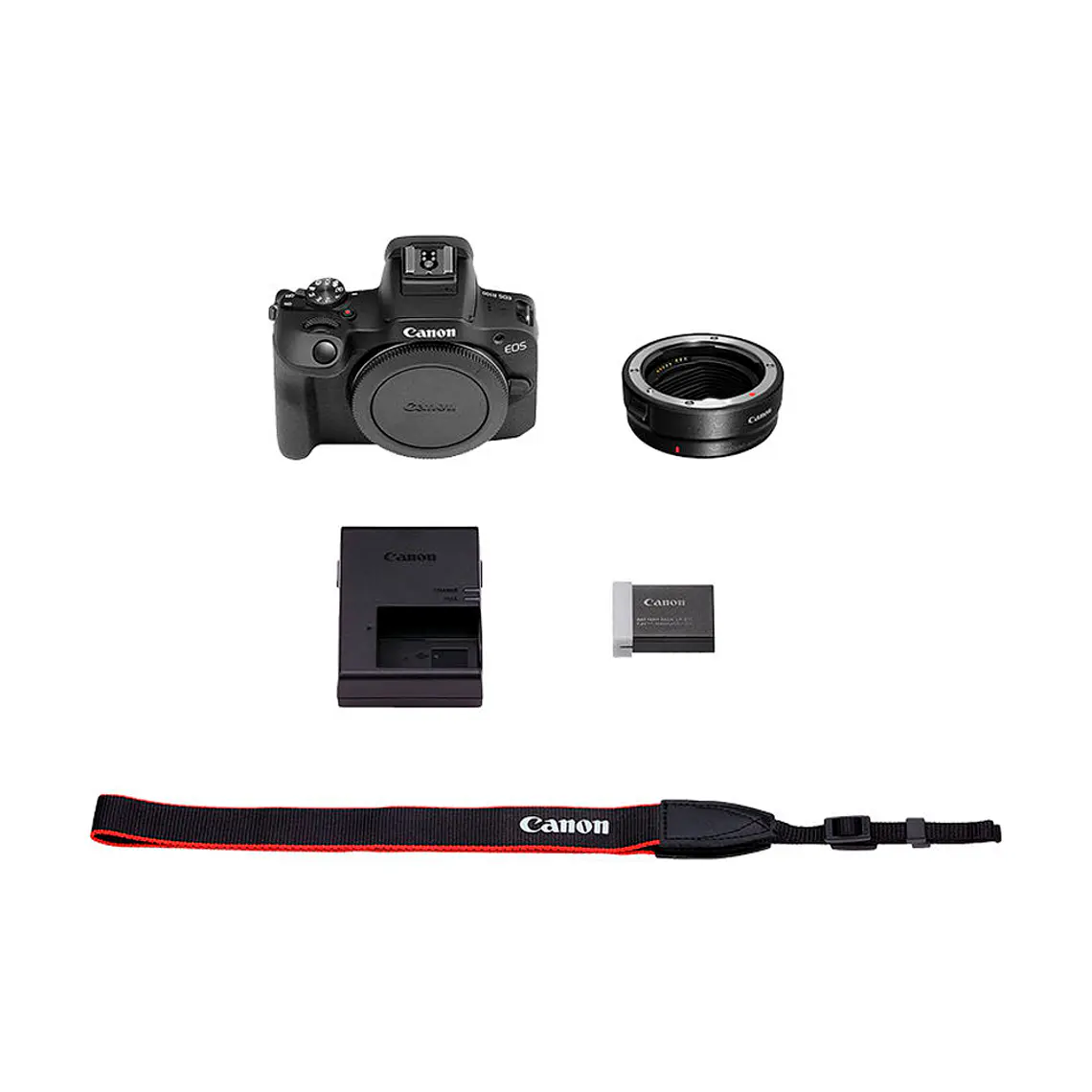 Canon R100 Cuerpo de Cámara Con Adaptador Lentes EF a Cuerpo R100 Starter Kit 2