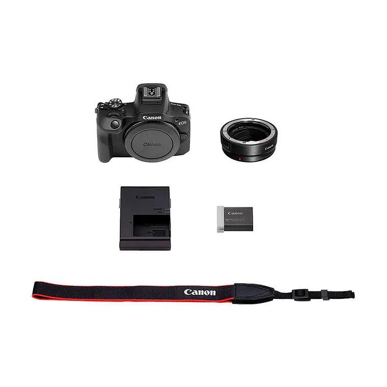 Canon R100 Cuerpo de Cámara Con Adaptador Lentes EF a Cuerpo R100 Starter Kit 2