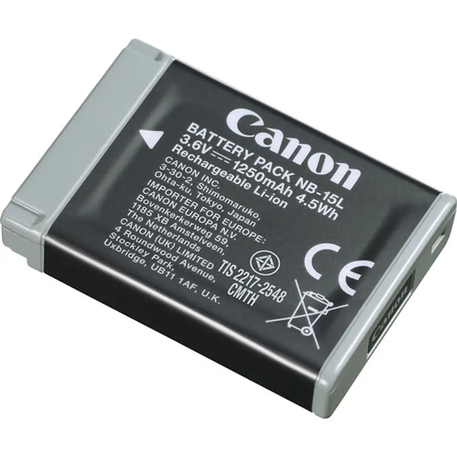 Canon NB-15L Batería Para Cámaras G7 X Mark III,  SX740 HS y Otras 1