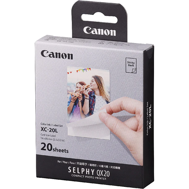 Canon XC-20L Set Tinta y Papel Adhesivo 20 Hojas de 5.3 x 8.6 cm 1