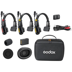 Godox SkyTalk Air 3S Sistema de Intercomunicación Inalámbrico Para 3 Personas
