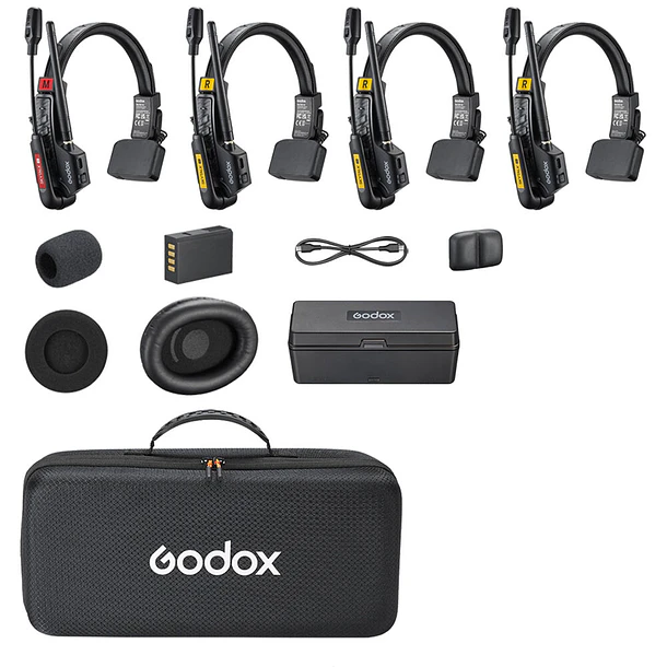 Godox SkyTalk Air 4S Sistema de Intercomunicación Inalámbrico Para 4 Personas 1