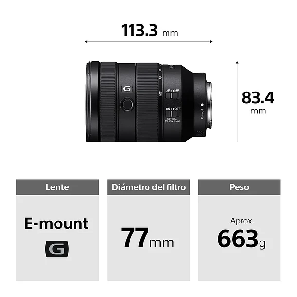 Sony Lente FE 24-105 mm F4 G OSS 5
