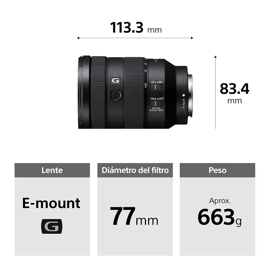 Sony Lente FE 24-105 mm F4 G OSS 5