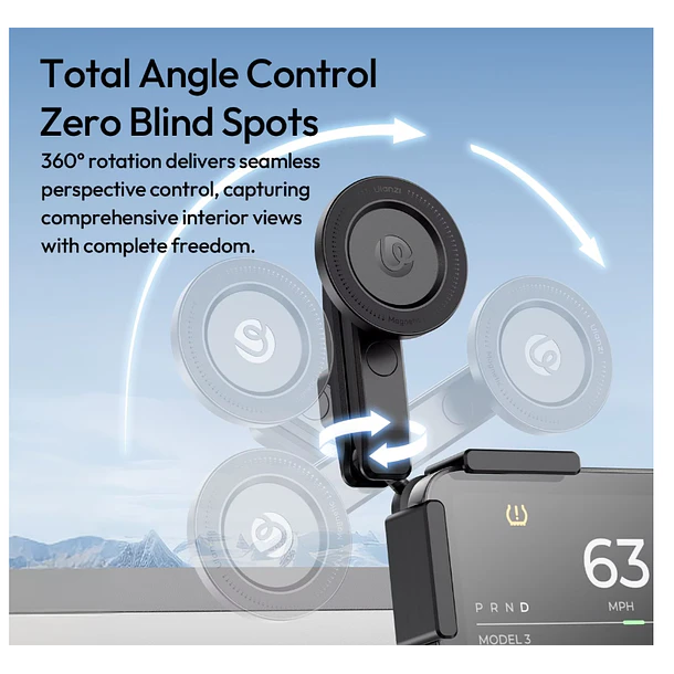 Ulanzi SK28 Montura de Teléfonos en Pantallas de Automóviles Compatible Con Vehículos Tesla 2