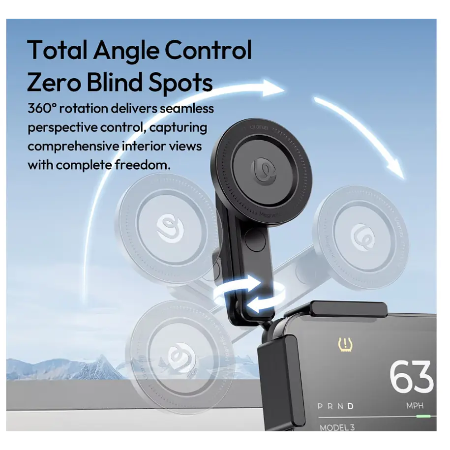 Ulanzi SK28 Montura de Teléfonos en Pantallas de Automóviles Compatible Con Vehículos Tesla 2
