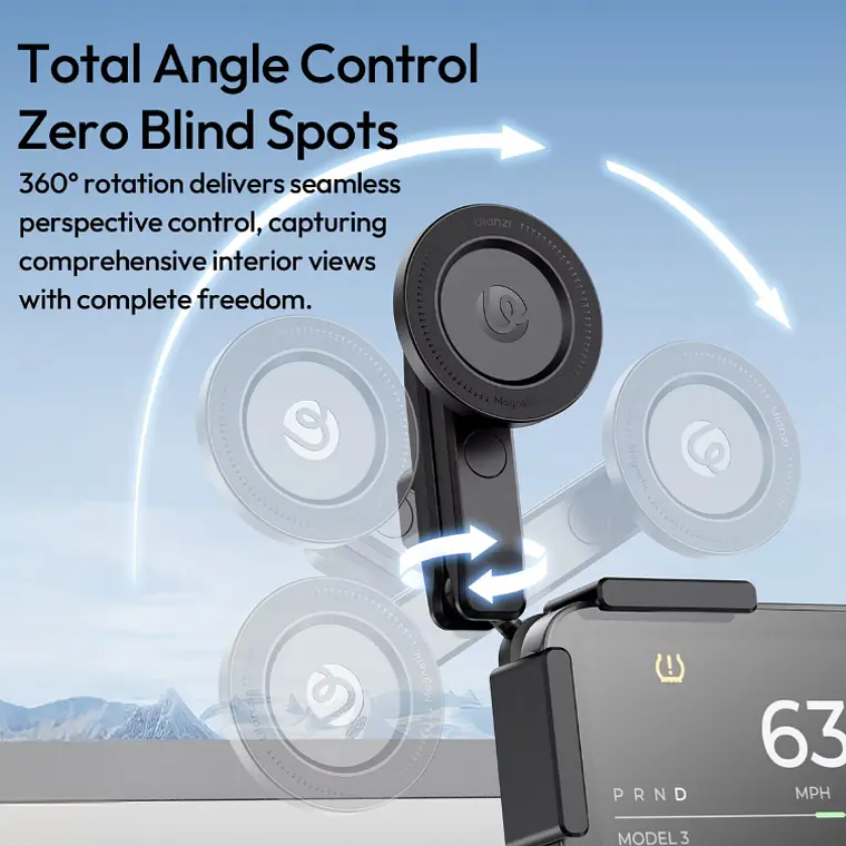 Ulanzi SK28 Montura de Teléfonos en Pantallas de Automóviles Compatible Con Vehículos Tesla 2