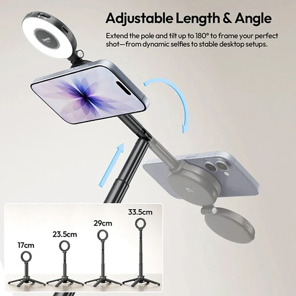 Ulanzi MT71 MagSafe Barra Selfie y Trípode Magnético Para Teléfonos S005 13
