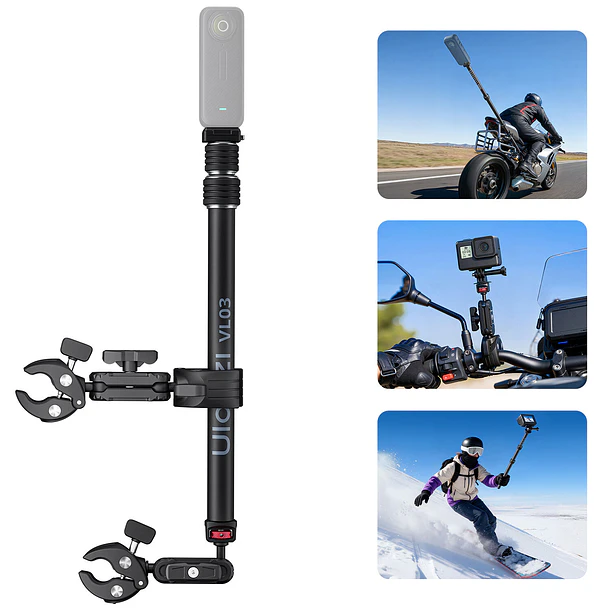 Ulanzi VL03 Barra Selfie Invisible Para Motocicletas T119 1