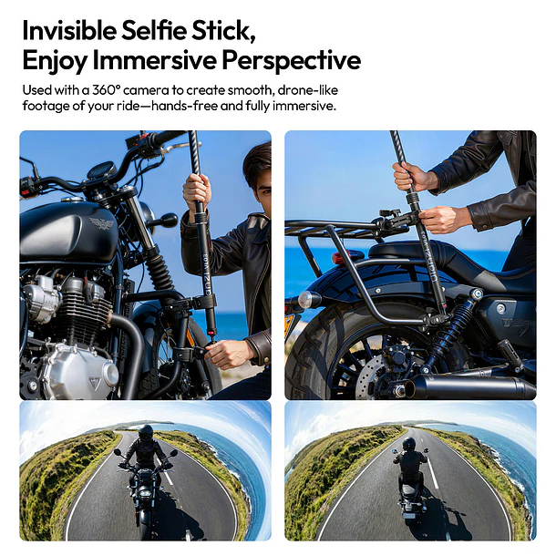 Ulanzi VL03 Barra Selfie Invisible Para Motocicletas T119 19