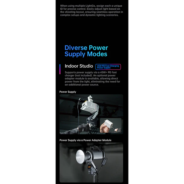 Ulanzi Falcam Cabezal Motorizado para Iluminación Remota Move LightGo  MV0A02  MV0A4A02 12