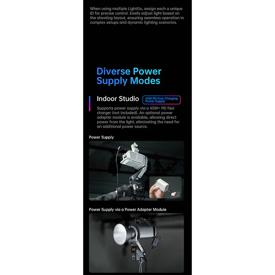 Ulanzi Falcam Cabezal Motorizado para Iluminación Remota Move LightGo  MV0A02  MV0A4A02 12