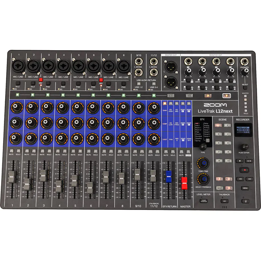 Zoom LiveTrak L12next Grabadora Multipista y Mezcladora Digital 14