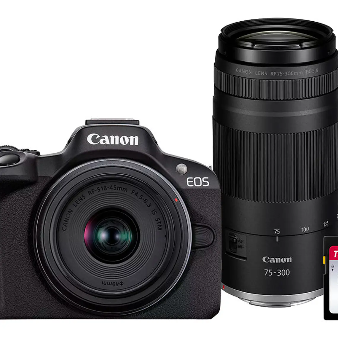 Canon R50 Zoom Kit RF-S 18-45 mm Y Lente Tele Zoom RF 75-300 mm 1