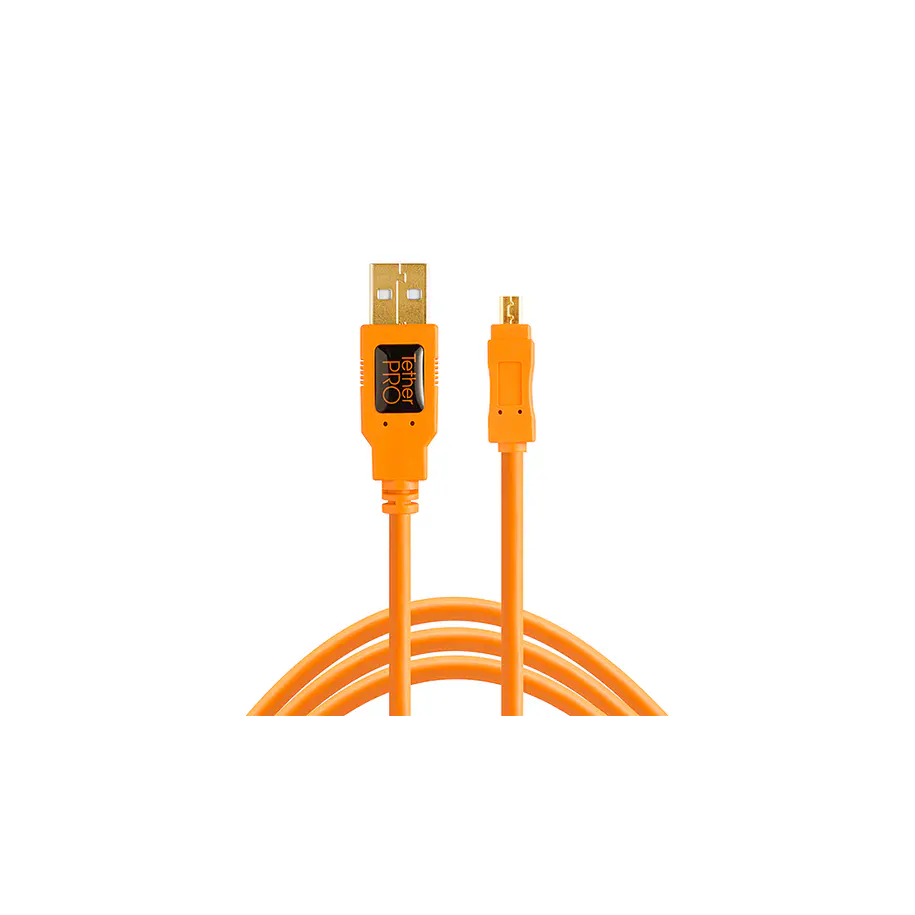 Tether Tools CU8015 Cable USB 2.0 A Male a Mini-B 8-Pin de 4.60mts 1
