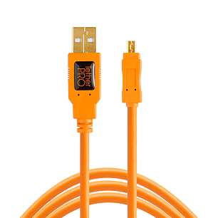 Tether Tools CU8015 Cable USB 2.0 A Male a Mini-B 8-Pin de 4.60mts