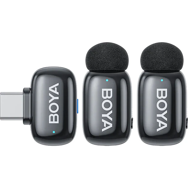 Boya BOYAMINI 2-02 Micrófono Inalámbrico Doble USB-C Negro Lunar (Brillante) 1