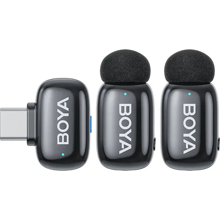 Boya BOYAMINI 2-02 Micrófono Inalámbrico Doble USB-C Negro Lunar (Brillante) 1