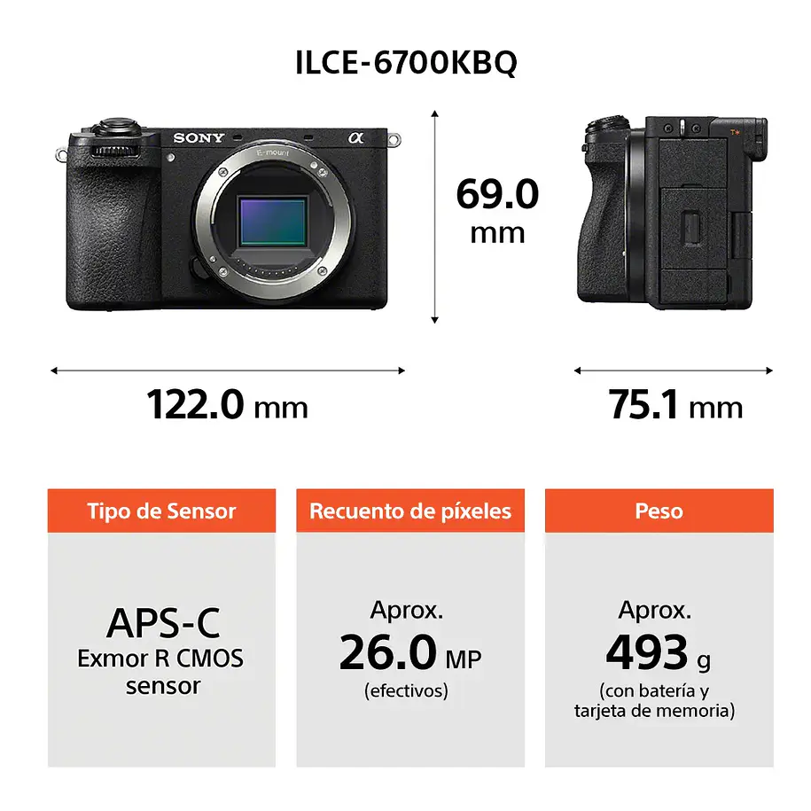 Sony a6700 premium Cámara APS-C con montura E + lente 16-50mm f3.5-5.6 OSS II - ILCE-6700K E38 3
