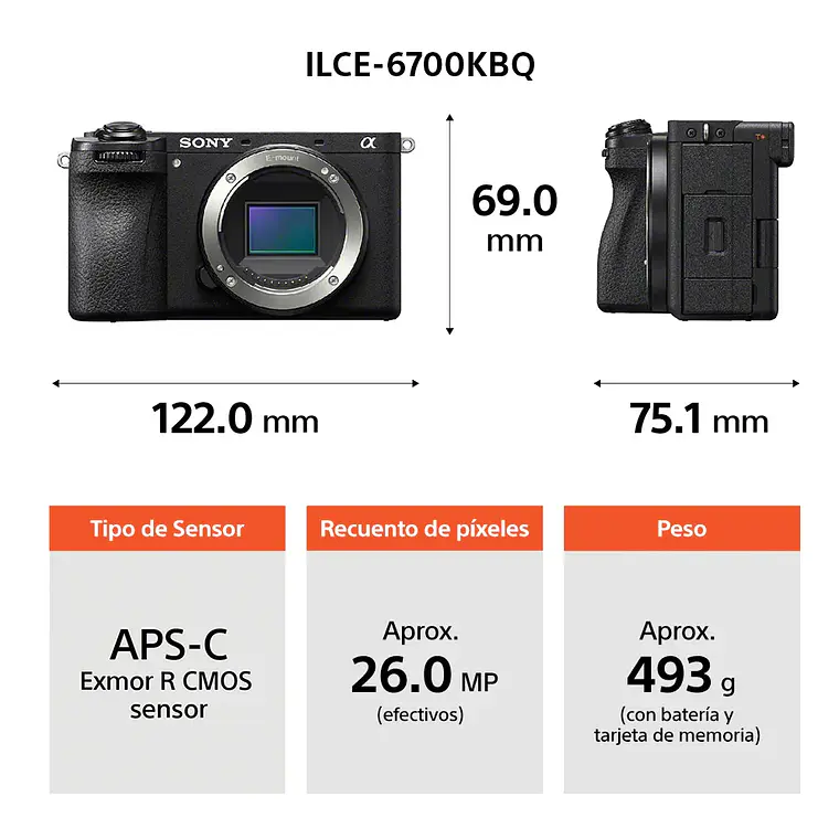 Sony a6700 premium Cámara APS-C con montura E + lente 16-50mm f3.5-5.6 OSS II 3