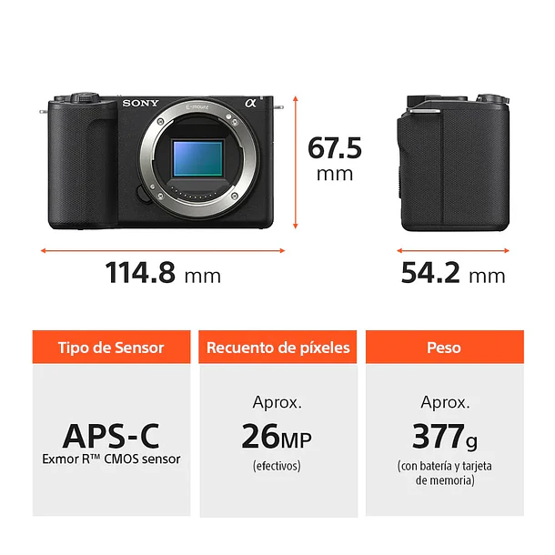 Sony ZV-E10 II Cámara Para Vlogs (Sin Lente)  - ZV-E10M2/BQ E38  5