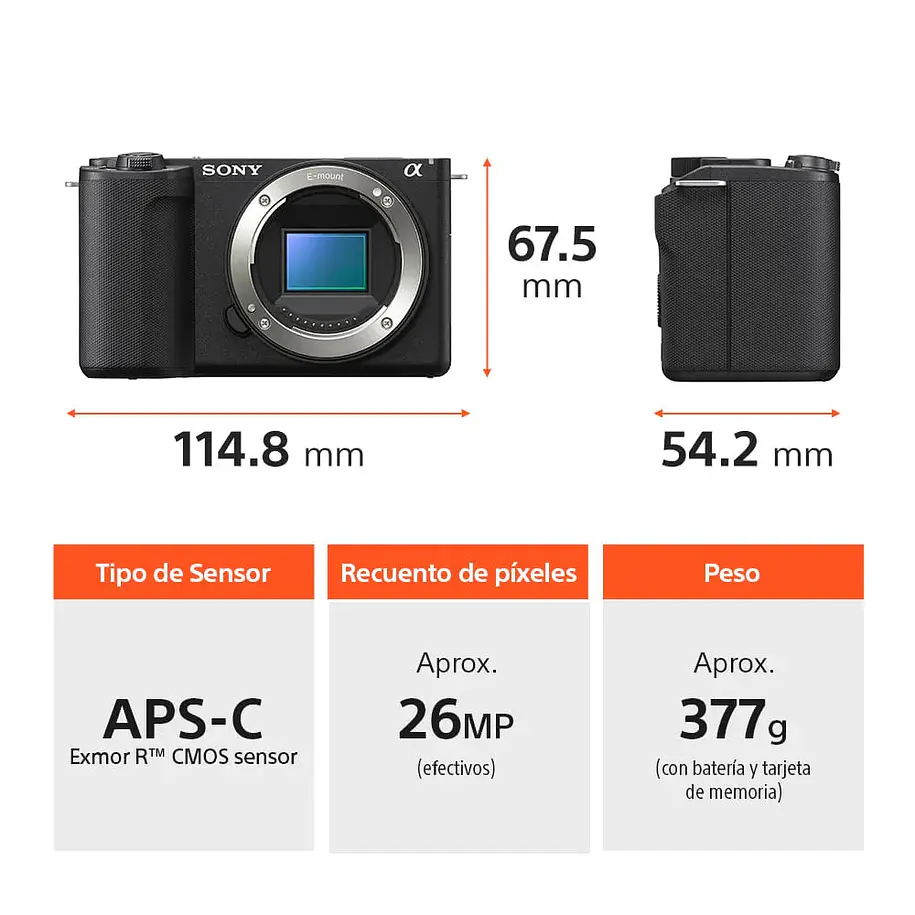 Sony ZV-E10 II Cámara Para Vlogs (Sin Lente)  - ZV-E10M2/BQ E38  5