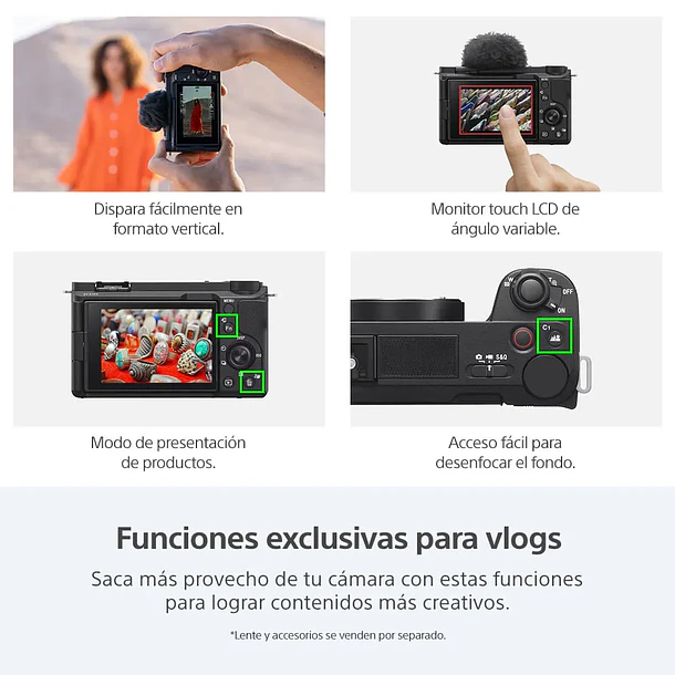 Sony ZV-E10 II Cámara Para Vlogs (Sin Lente)  - ZV-E10M2/BQ E38  15