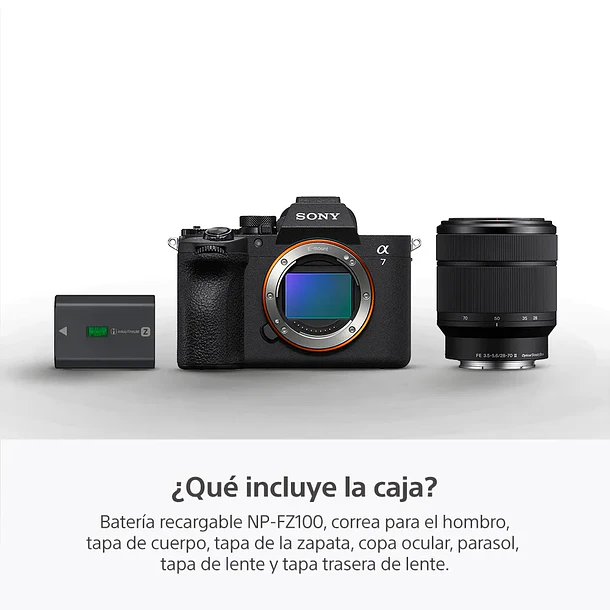 Sony A7 V Cámara Híbrida Full-Frame y Lente 28-70mm 2da Gen - ILCE-7M5M E38 23