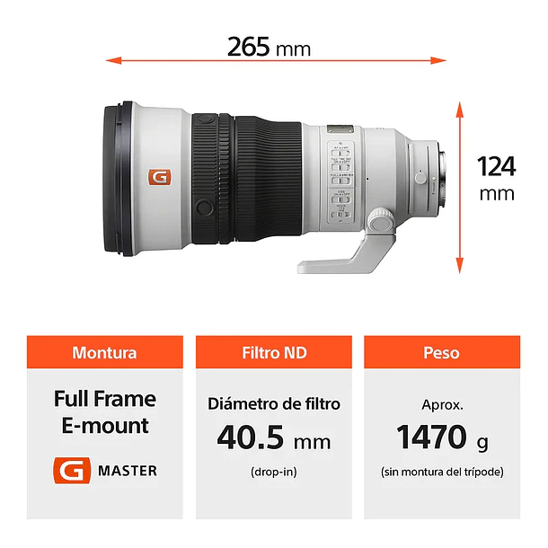Sony FE 300mm F2.8 GM OSS Lente Teleobjetivo Full Frame - SEL300F28GM 2