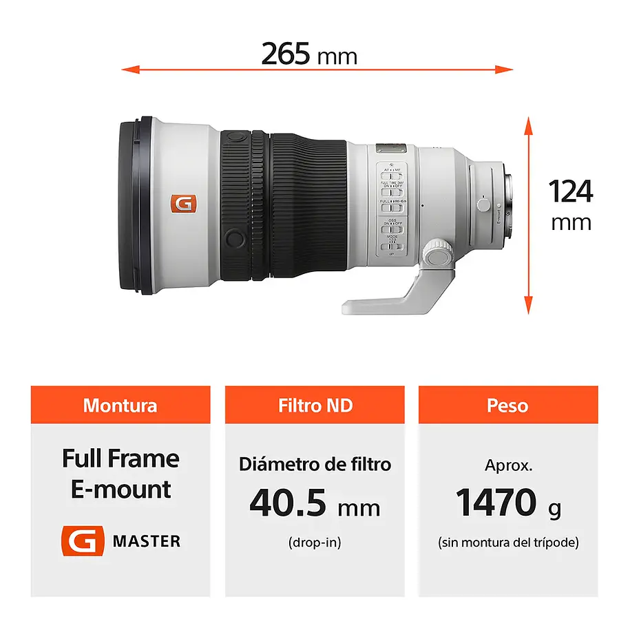 Sony FE 300mm F2.8 GM OSS Lente Teleobjetivo Full Frame - SEL300F28GM 2