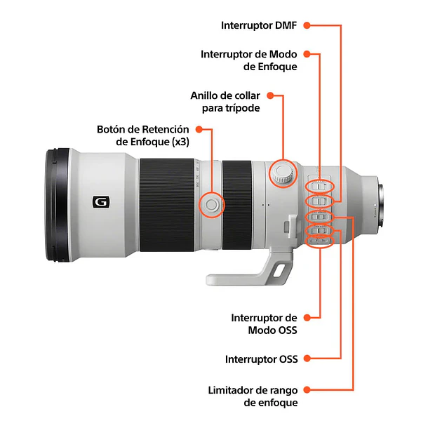 Sony FE 400-800 mm F6.3-8 G OSS Lente Zoom Teleobjetivo – SEL400800G.SOLA 8
