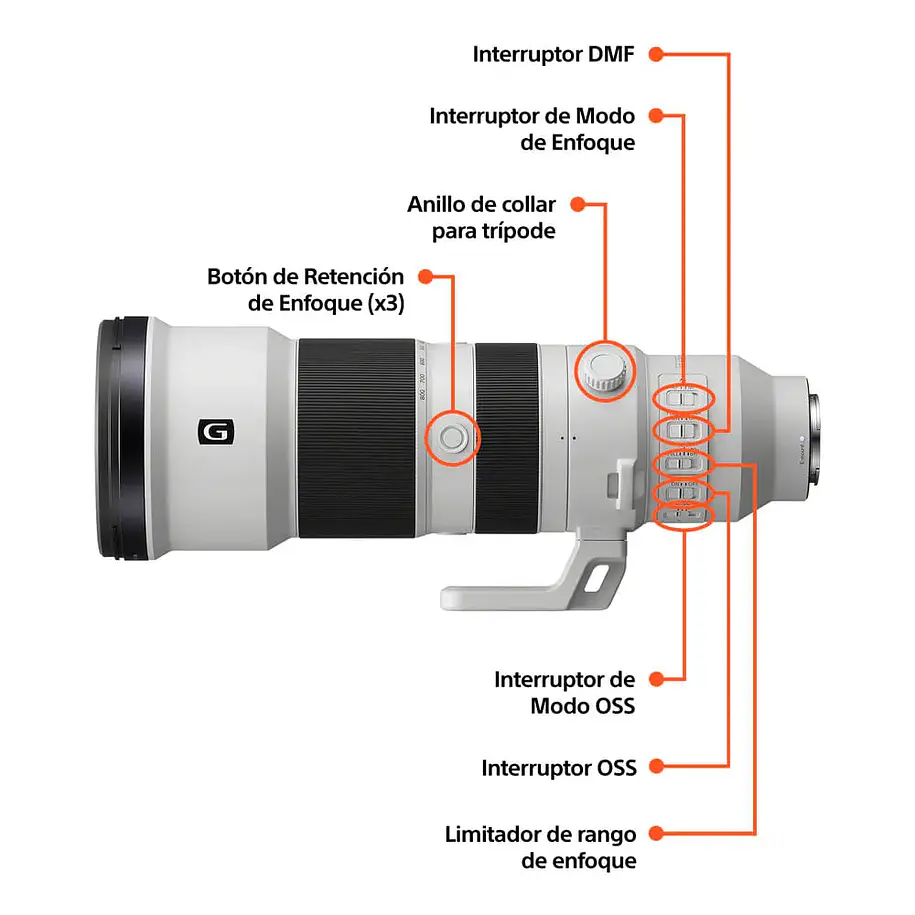 Sony FE 400-800 mm F6.3-8 G OSS Lente Zoom Teleobjetivo – SEL400800G.SOLA 8