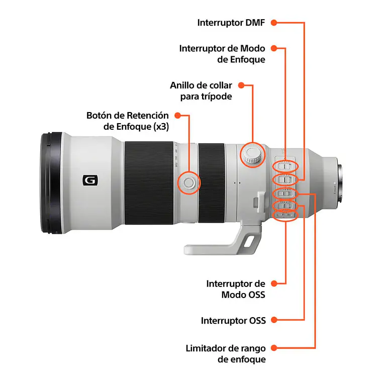 Sony FE 400-800 mm F6.3-8 G OSS Lente Zoom Teleobjetivo – SEL400800G.SOLA 8