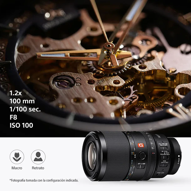Sony FE 100 mm F2.8 Macro GM OSS Lente Semi Teleobjetivo - SEL100M28GM.SOLA  6