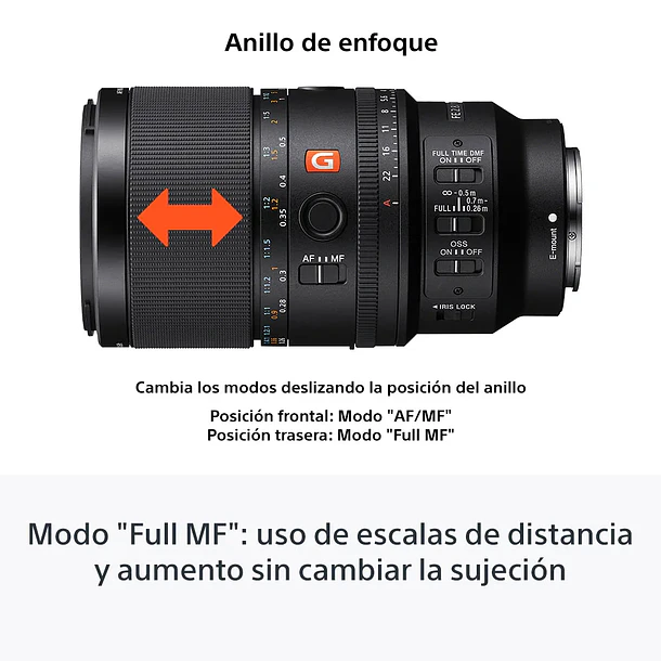 Sony FE 100 mm F2.8 Macro GM OSS Lente Semi Teleobjetivo - SEL100M28GM.SOLA  9