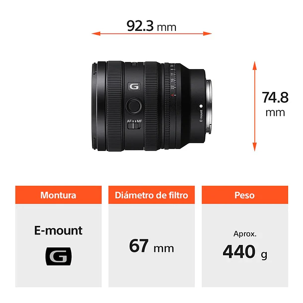Sony FE 24-50 mm F2.8 G Lente Zoom Angular – Normal - SEL2450G.SOLA  3