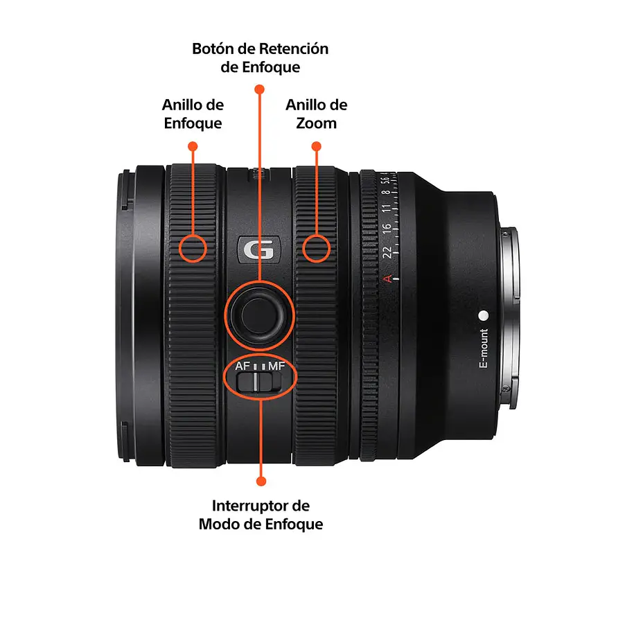 Sony FE 24-50 mm F2.8 G Lente Zoom Angular – Normal - SEL2450G.SOLA  8