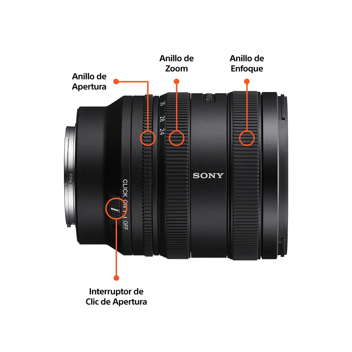 Sony FE 24-50 mm F2.8 G Lente Zoom Angular – Normal - SEL2450G.SOLA  9
