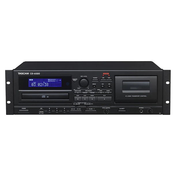 Tascam CD-A580 Reproductor de Casete/CD y reproductor/grabador USB 1