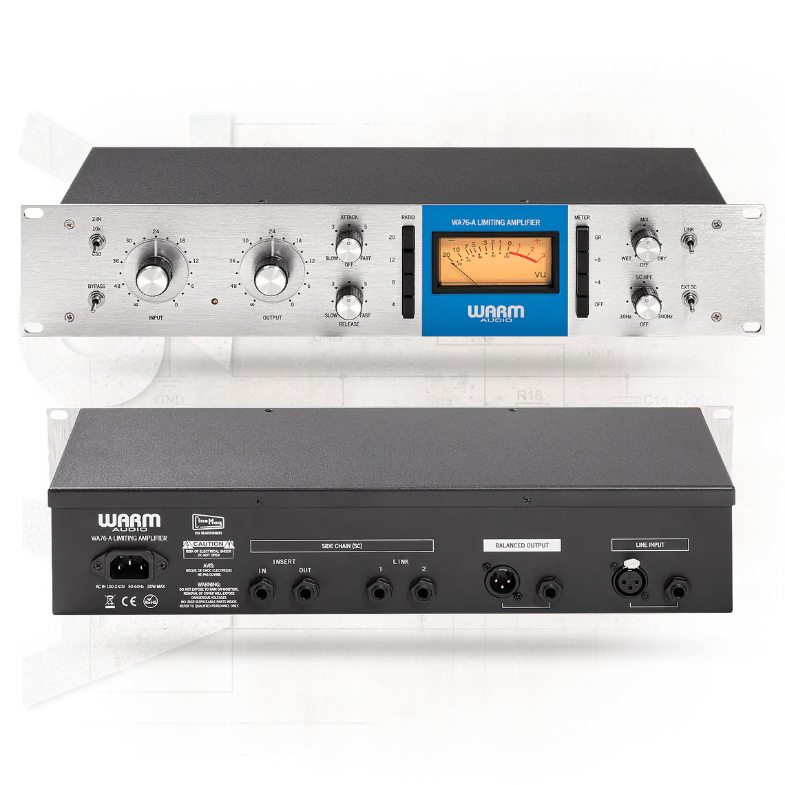 Warm Audio WA76-A2 Compresor FET discreto de doble canal con sonido vintage 3