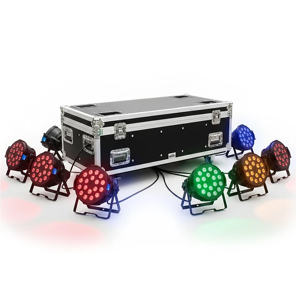 Big Dipper Maleta Con 8 Focos Par Led RGBW de 180W Cada Uno   2