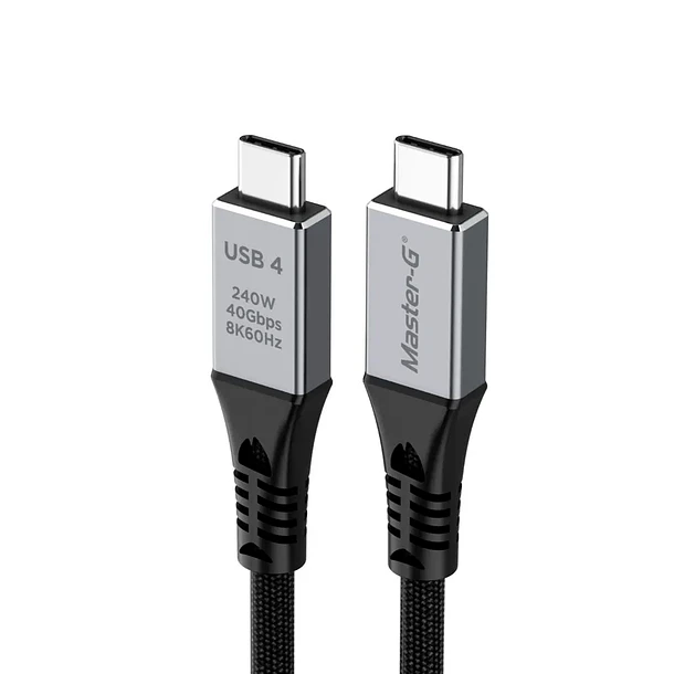 Master-G MGC2C8K1M Cable USB Tipo C Dual 8K 240W Transfiere Datos Hasta 40GB Por Segundo  1