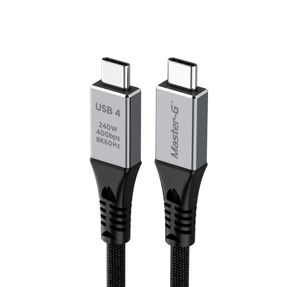 Master-G MGC2C8K1M Cable USB Tipo C Dual 8K 240W Transfiere Datos Hasta 40GB Por Segundo  1